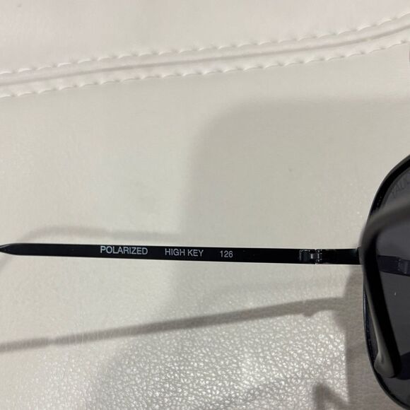 Quay Polorized High Key Black Aviator Sunglasses main image 4